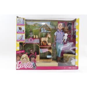Barbie, Farm Vet, Plastic, Toy, Set, Playset, Doll, Animals, Mattel, Sealed